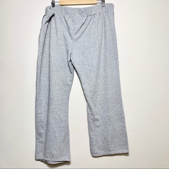 BEBE Sport Plus Size Logo Stripe Gray Sweatpants - Picture 4 of 9